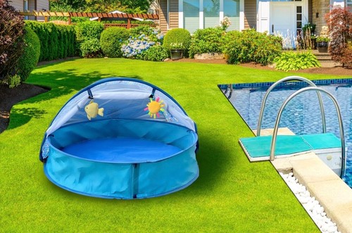 Foldable baby splash - pool, with